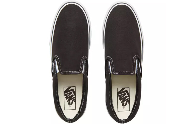 Кроссовки Slip-On Classic Vans Platform 'Black' Women's — фото 4
