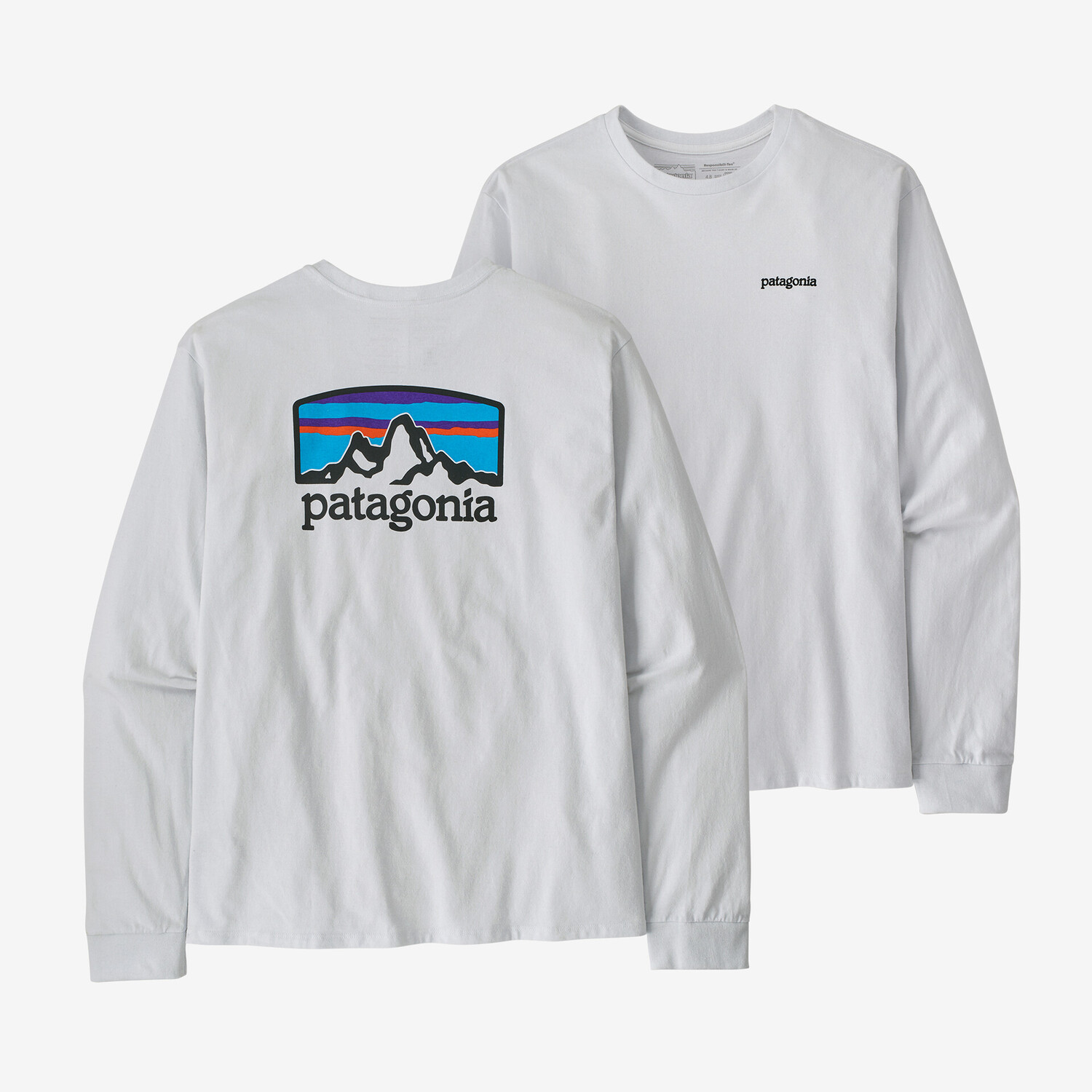 

Мужская футболка Fitz Roy Horizons Responsibili с длинными рукавами Patagonia, белый