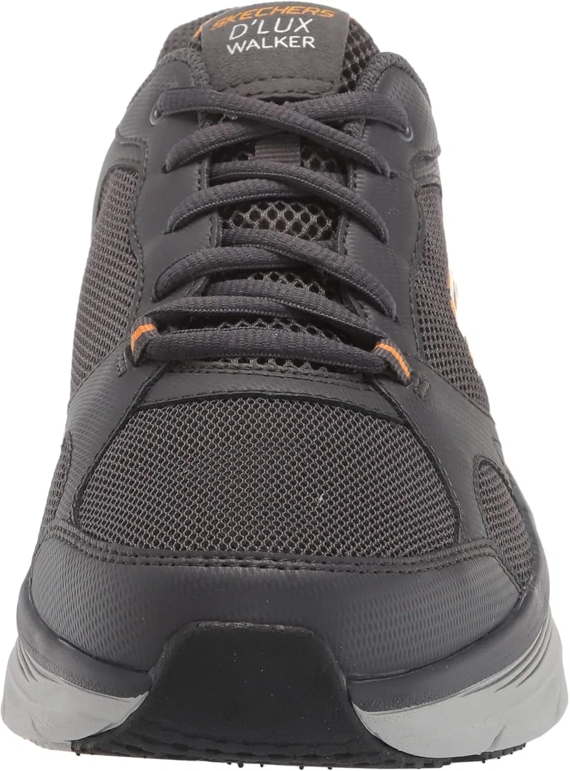 Кроссовки Skechers Men's D'lux Walker Mainstream Oxford, Charcoal Orange — фото 4