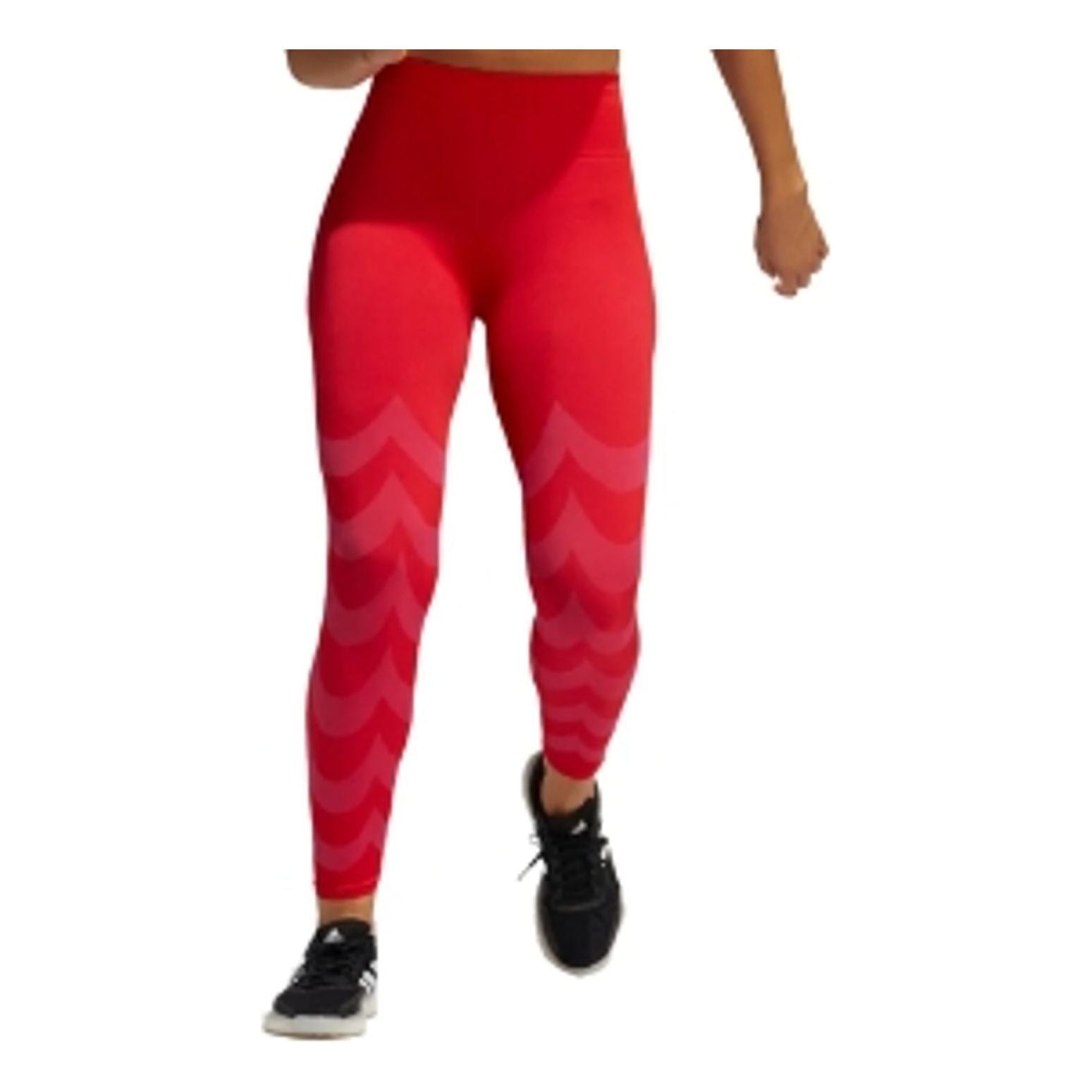 Леггинсы (WMNS) adidas Marimekko Aeroknit 7/8 Tights 'Red' — фото 2
