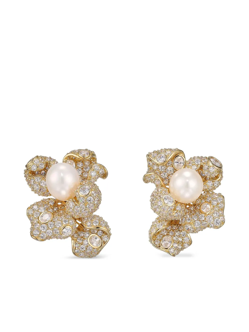 

Серьги Pearl Blossom из желтого золота Anabela Chan, золотой
