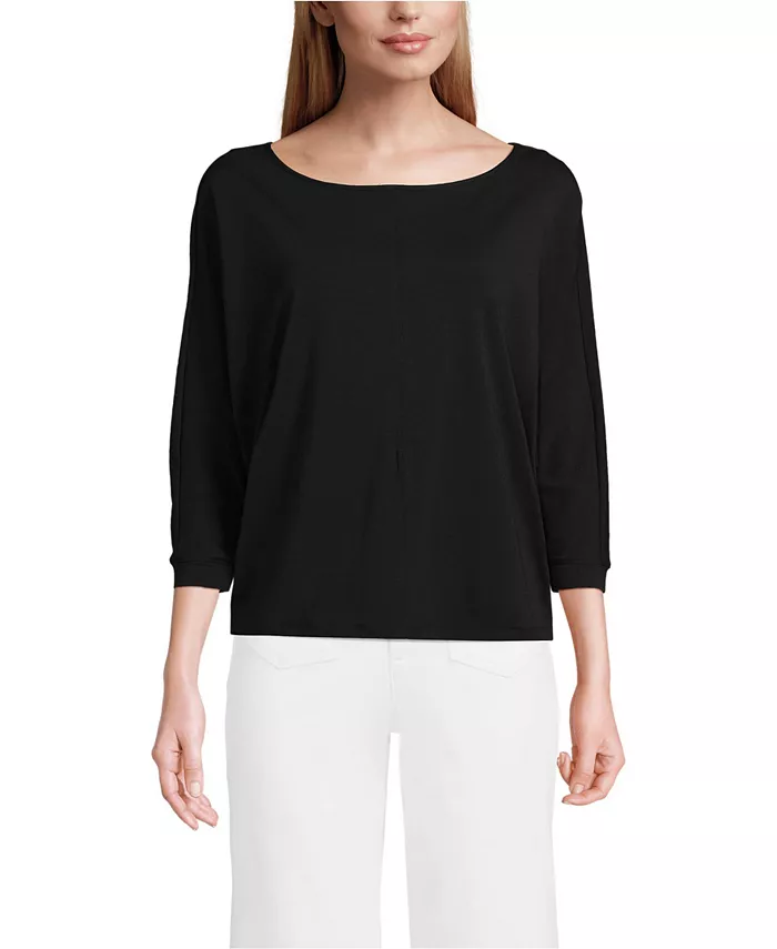 

Женская легкая джерсей-майка Lands' End, черный