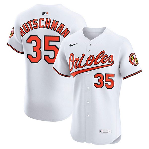 

Мужская белая домашняя элитная футболка Baltimore Orioles Adley Rutschman Nike