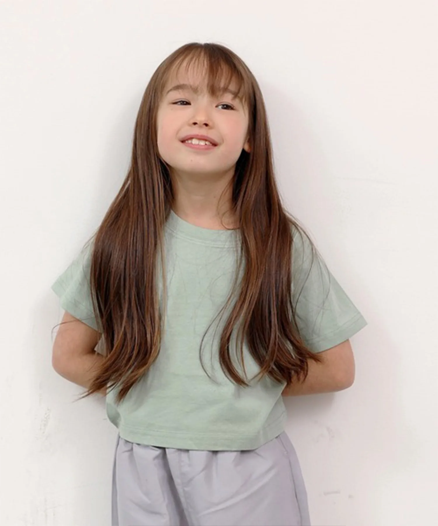 Детская футболка короткая из хлопка ZI-ON Chibi T-shirt мятная