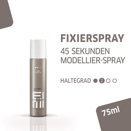Wella Dynamic Fix 45 Second Моделирующий спрей Спрей для волос для гибкости прически и защиты от внешних воздействий, таких как влага, УФ-лучи и термозащитный спрей для утюжка 75 мл, Eimi — фото 2