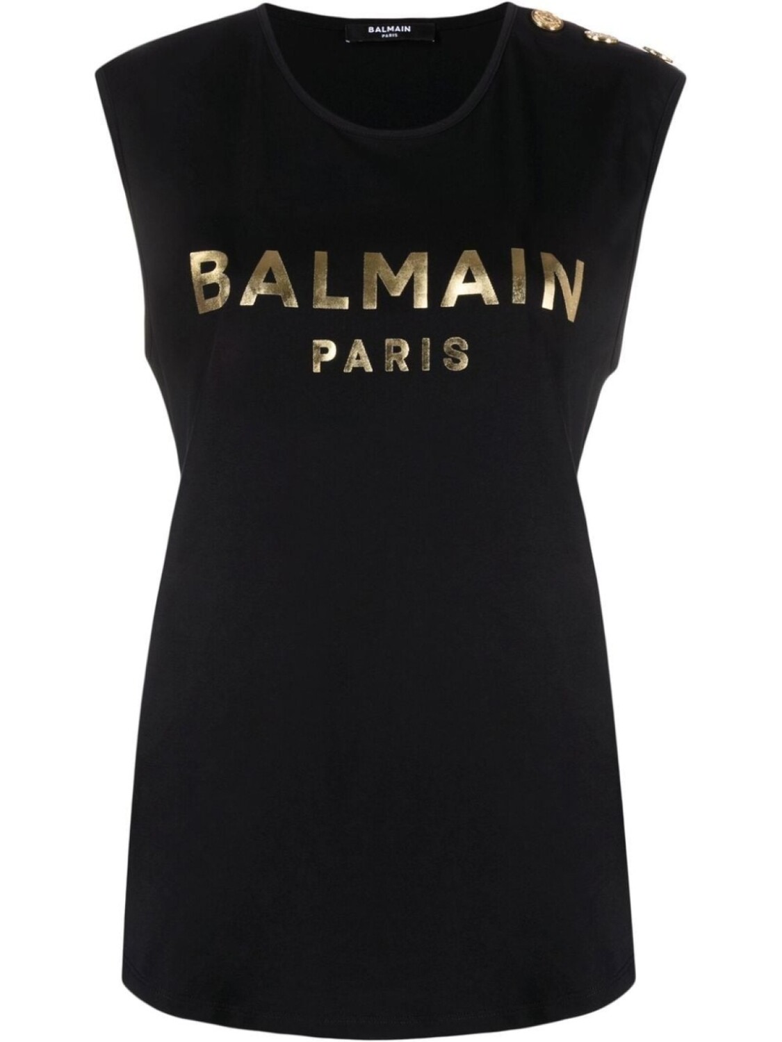

Balmain футболка без рукавов с логотипом, черный