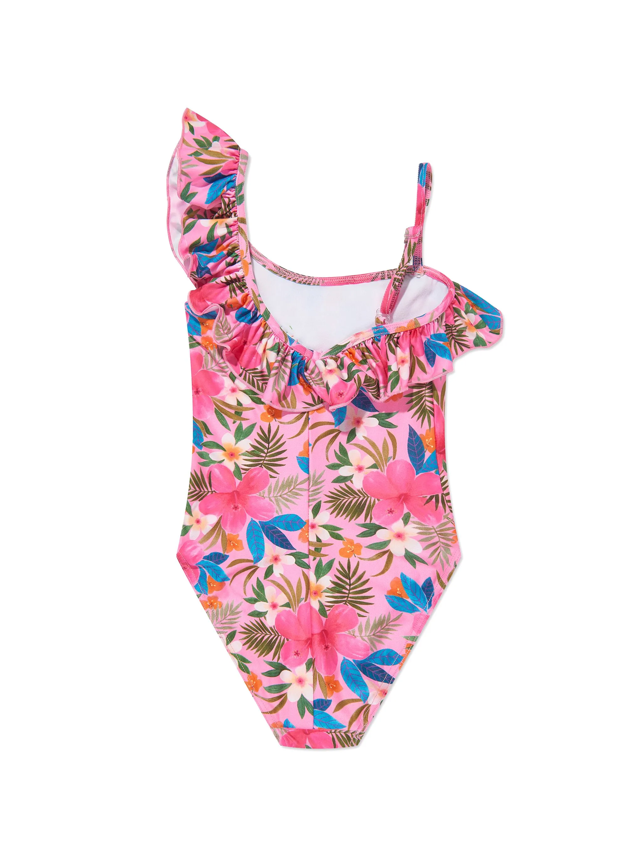 

Купальник на одно плечо с оборками Seliniaction Kids, розовый