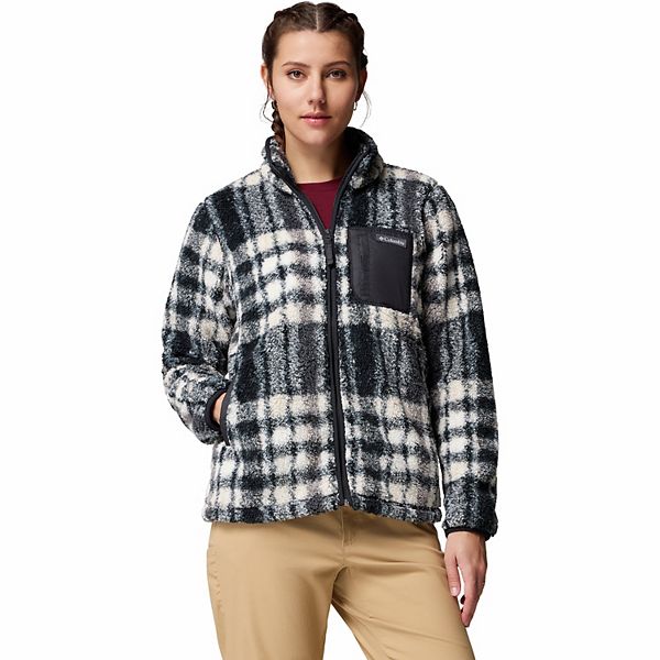 

Женская куртка с принтом на молнии Columbia, Black Herring Plaid