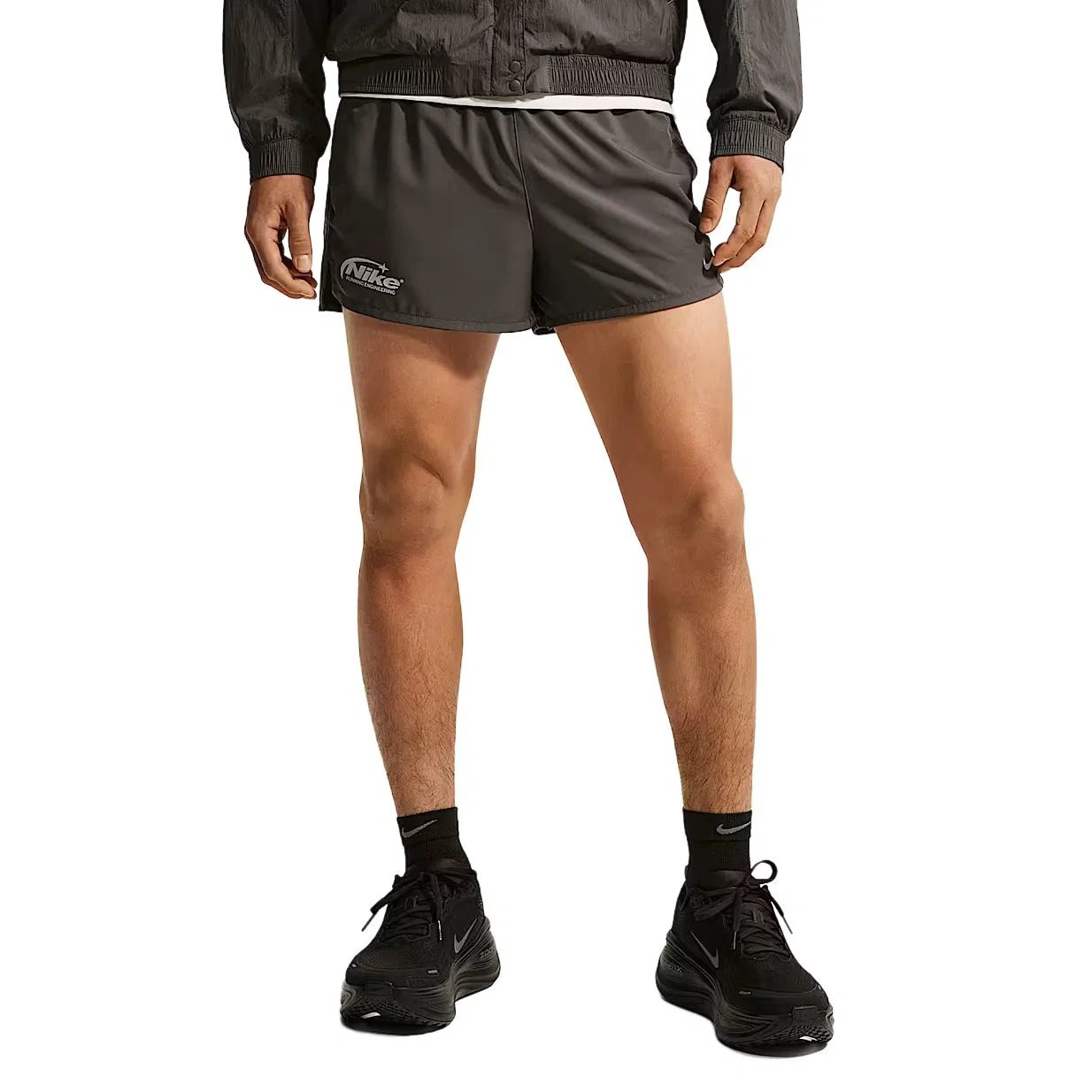 Мужские шорты для бега Dri Fit Nike, Medium Gray/Medium Gray/Black