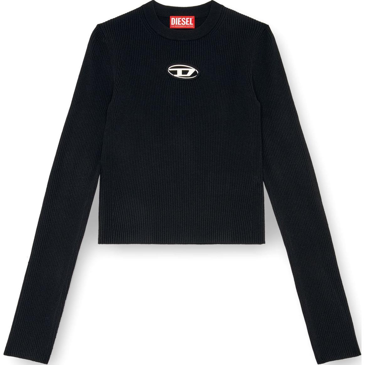 

Футболка M Valari Oval D рифленая вязаная DIESEL, черный