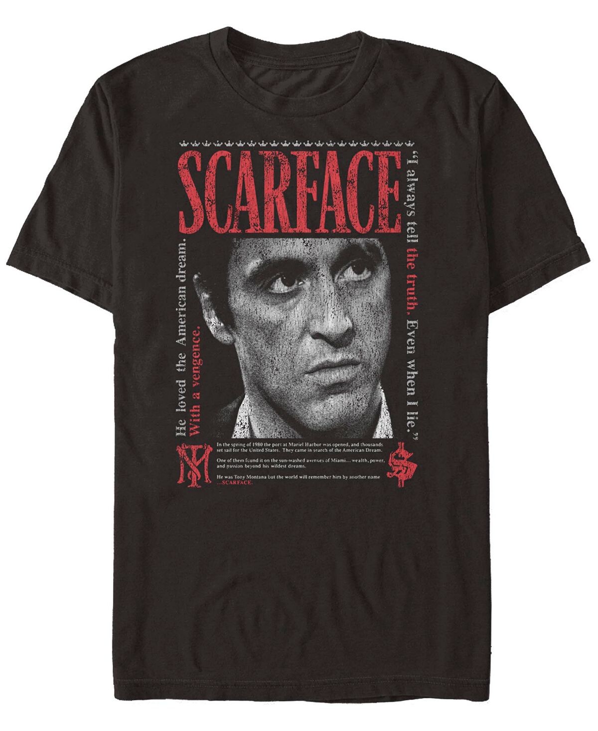 

Мужская футболка Scarface Stare Down с короткими рукавами Fifth Sun