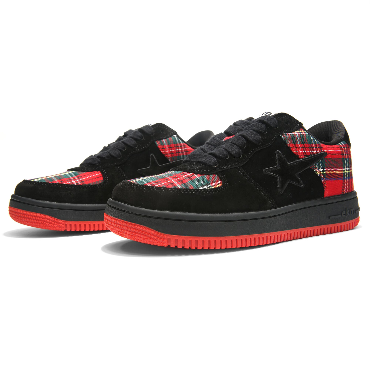 

Кроссовки EKM Skateboarding Shoes Unisex Low-top Black, красный