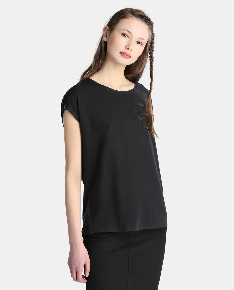 

Vero Moda Женская базовая футболка с коротким рукавом, черный