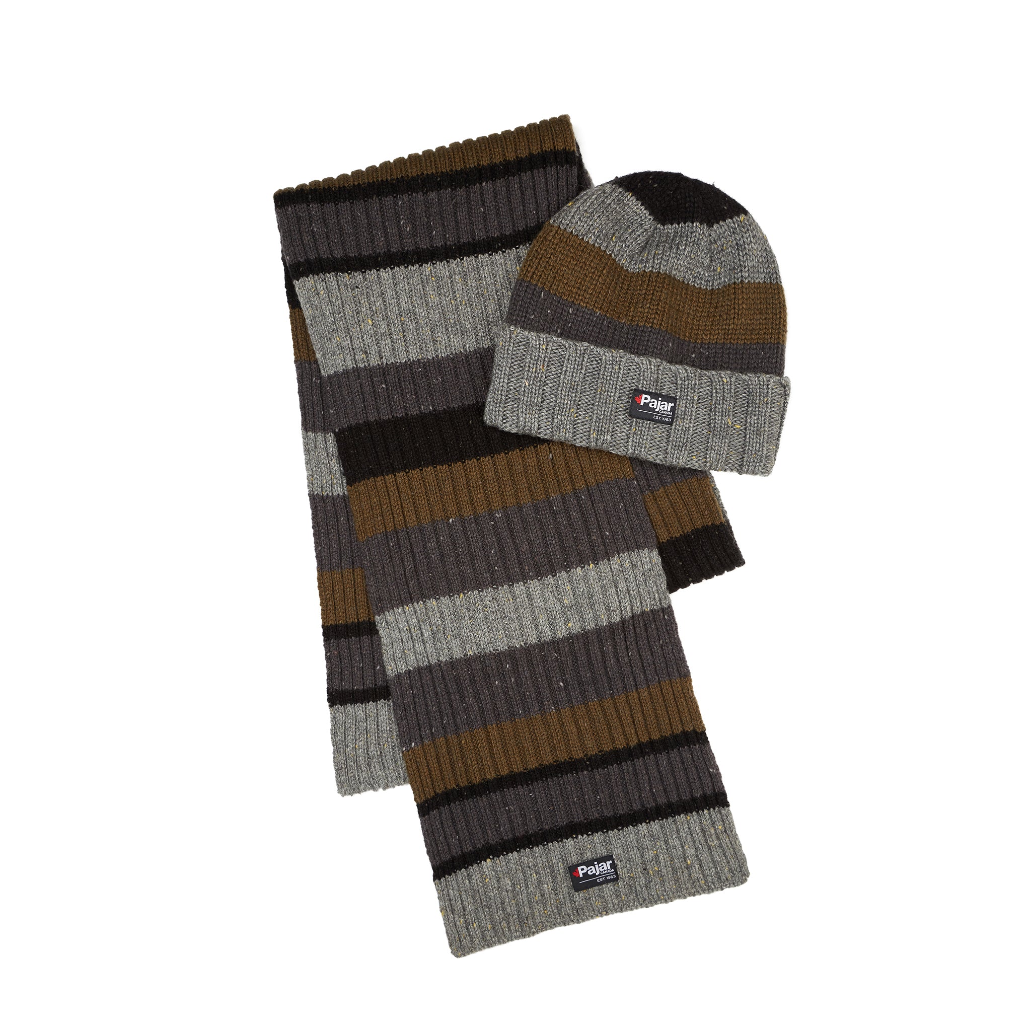 

Pajar Мужской комплект из шапки и шарфа Rocky, серый