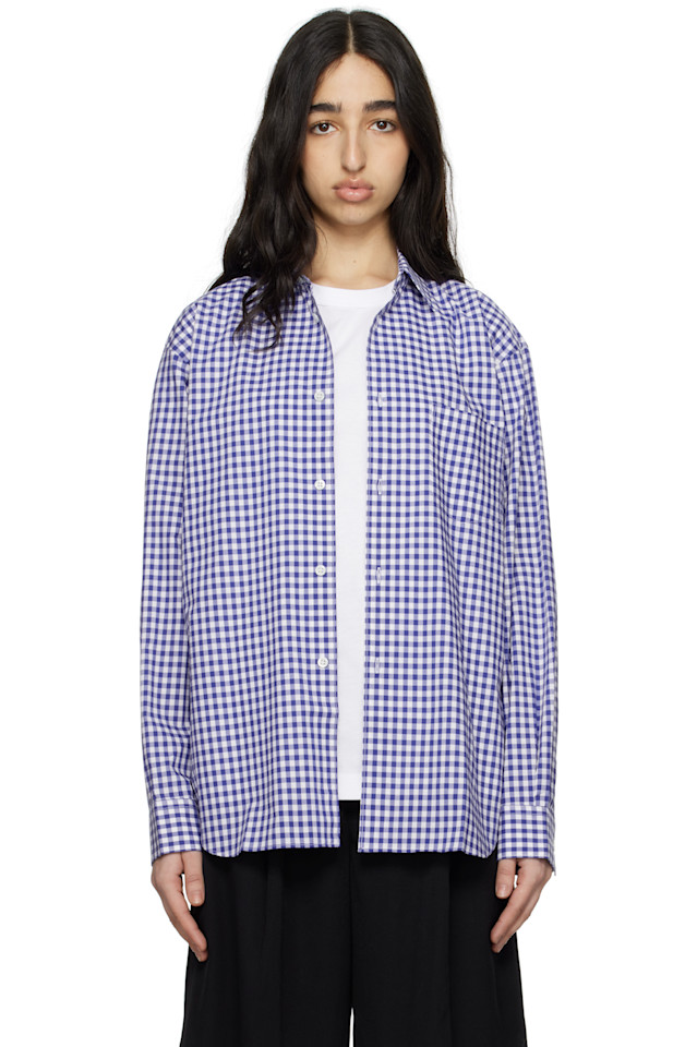 

Рубашка в клетку Comme Des Garçons Shirt, синий