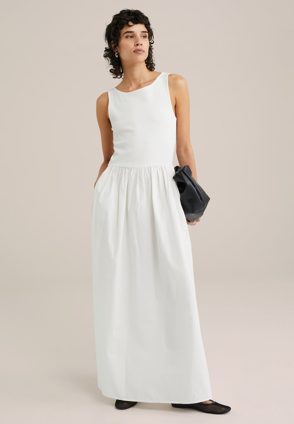 

Платье макси Jumper dress WE Fashion, белый