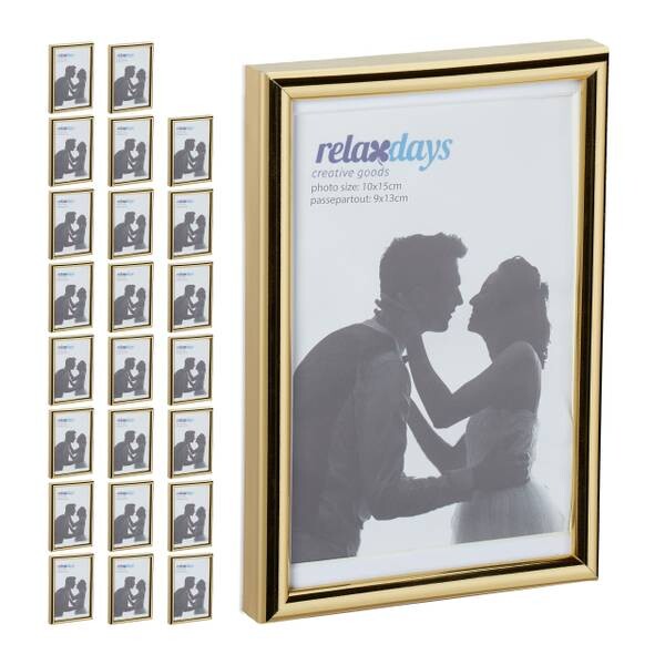 

24xРамка для фотографий Relaxdays 10x15 cm gold, золотой