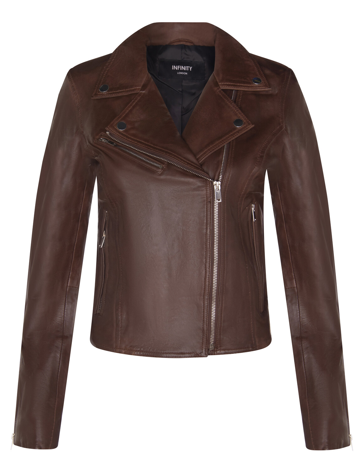 

Кожаная классическая байкерская куртка brando баку Infinity Leather, коричневый