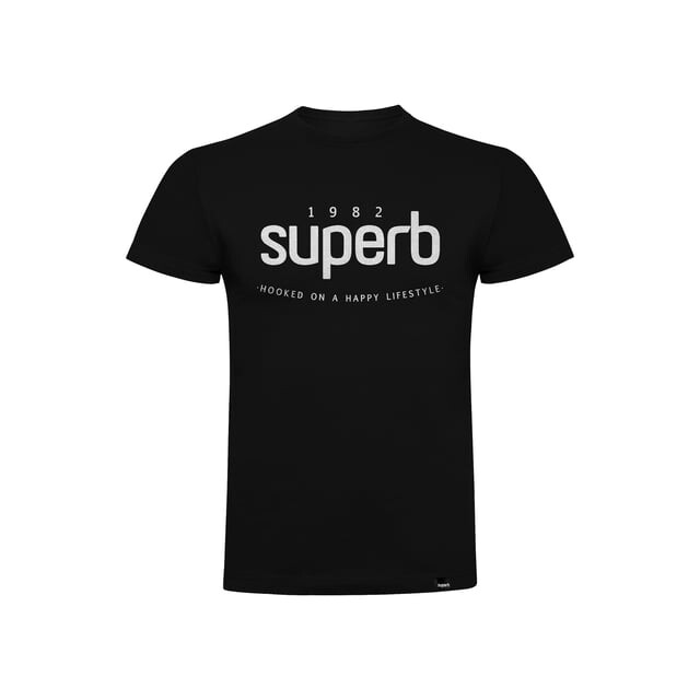 

Icon Tee мужская футболка с короткими рукавами и круглым вырезом Superb, черный