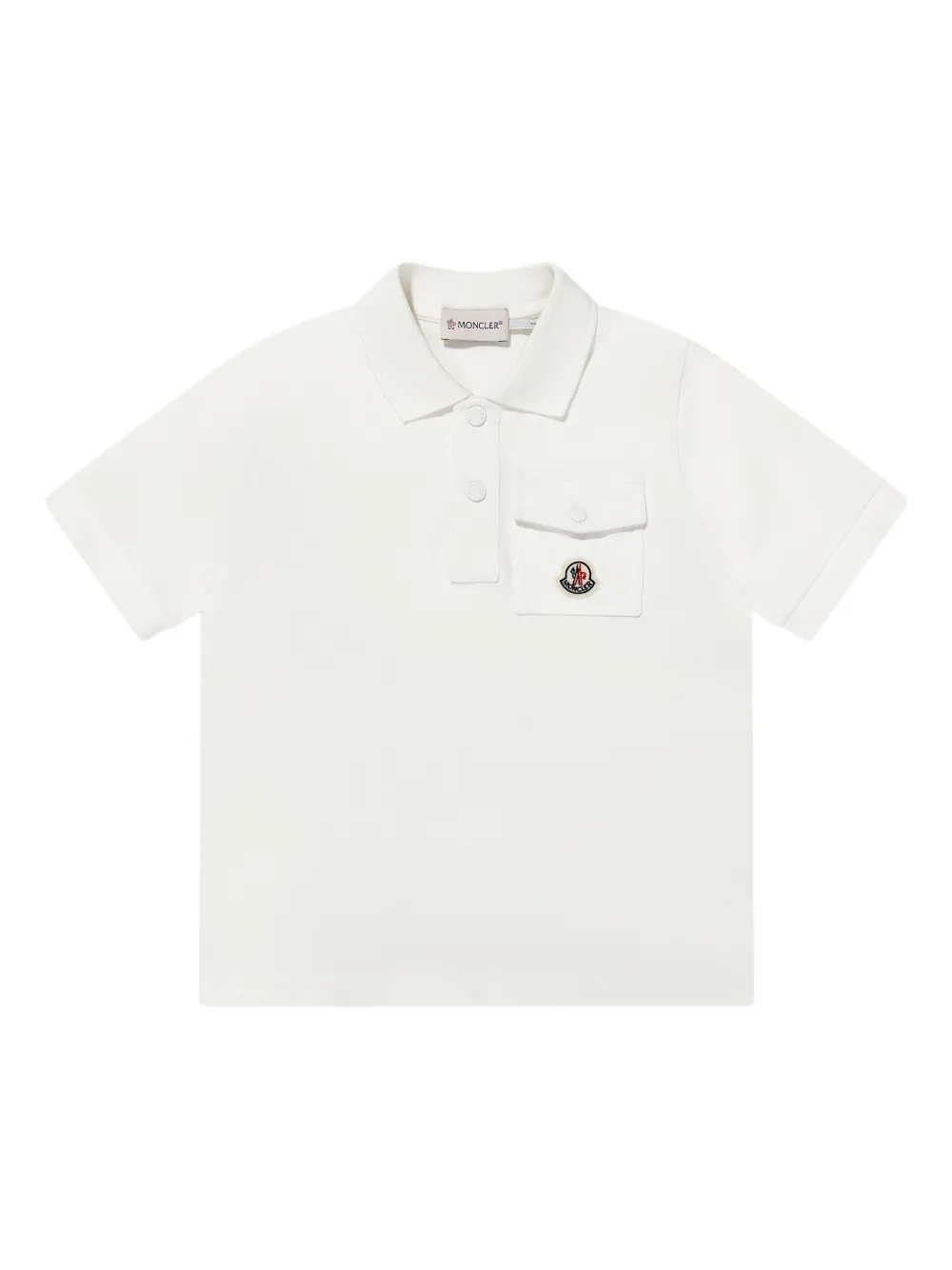 

Рубашка поло с накладным карманом Moncler Enfant, белый