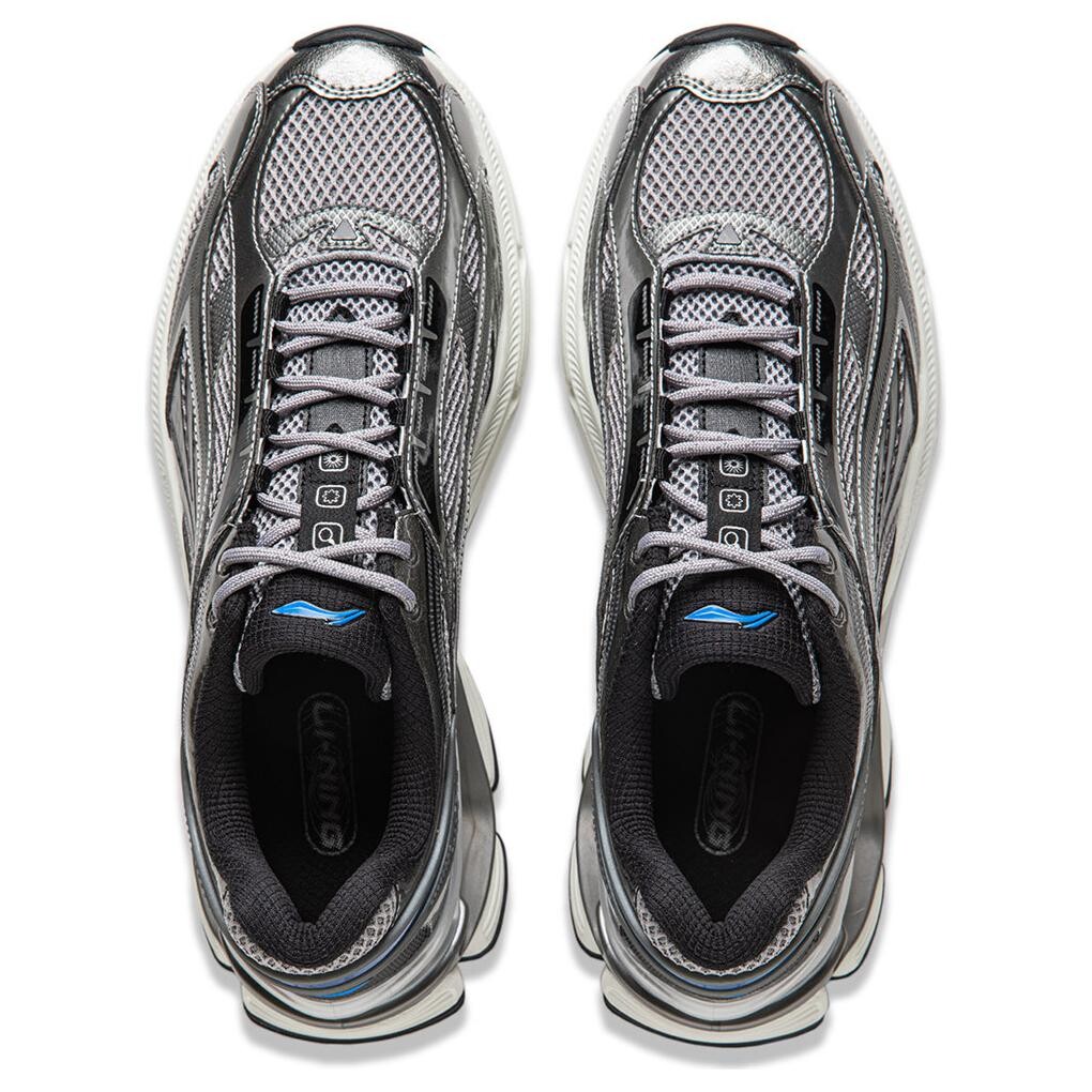 Кроссовки LINING Aurora RENEW Lifestyle Shoes Men Low-top Base Station Silver / Geological Grey, серый — фото 4