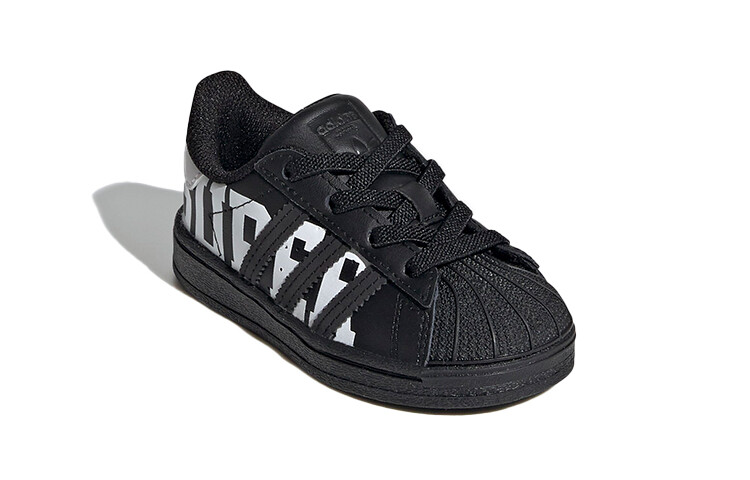 Кроссовки Adidas Originals Superstar Series Toddler Shoes Baby с принтом, черный — фото 3