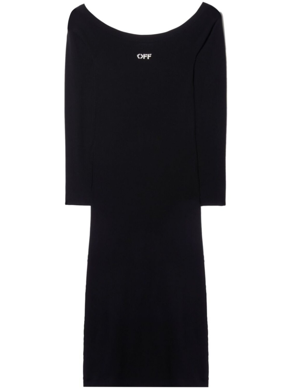 

Off-White платье Off Stamp с открытыми плечами, черный