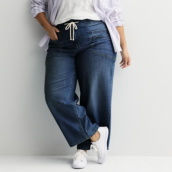 

Джинсы Plus size high rise easy Sonoma Goods For Life, Dark Wash