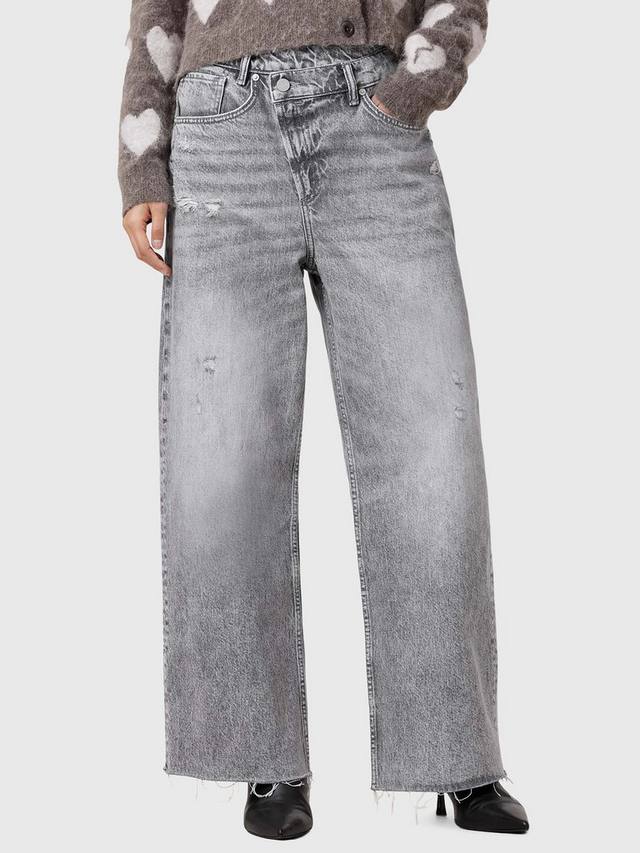 

Джинсы aki crossover из органического хлопка rich jeans AllSaints, цвет Washed Grey