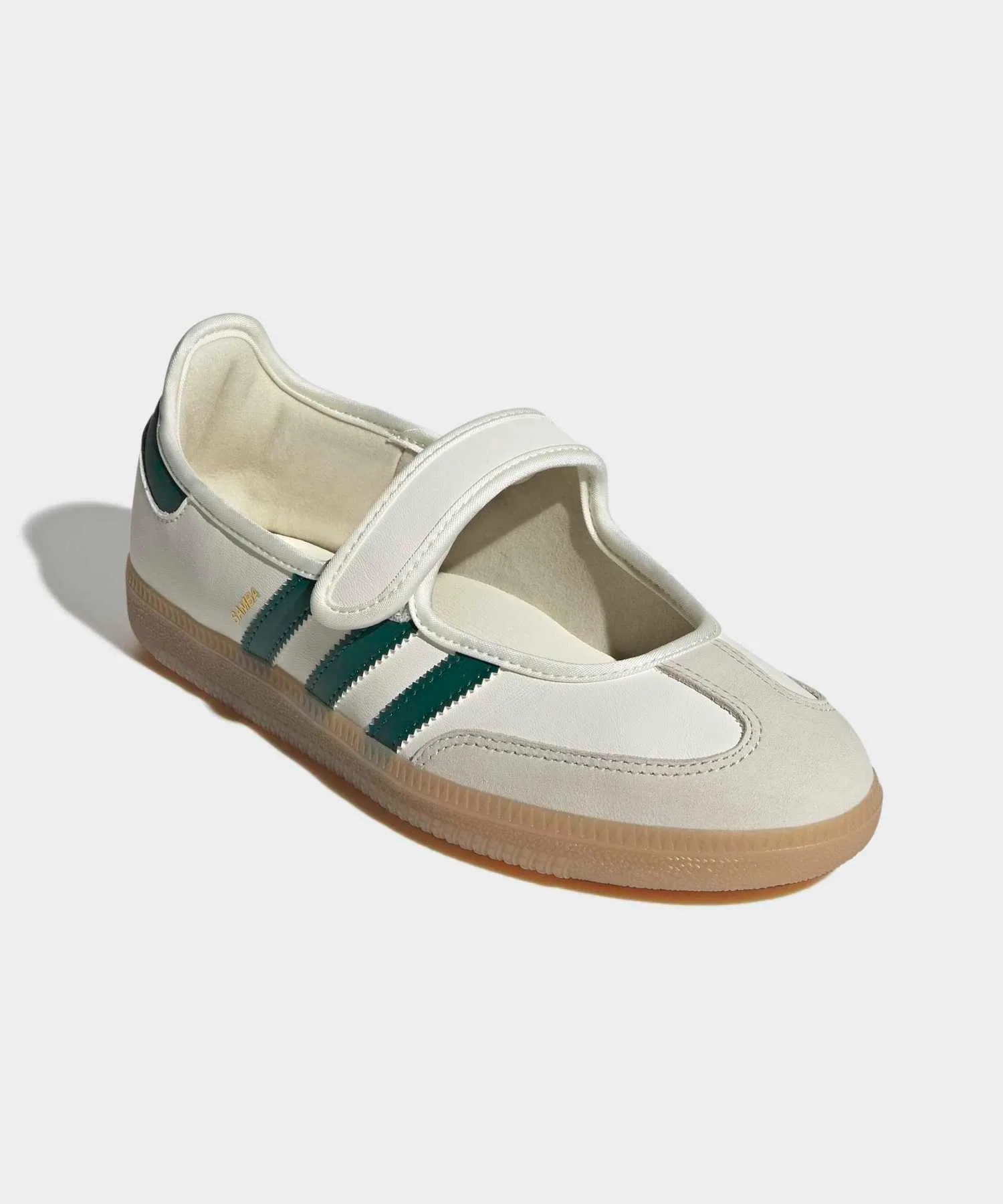 Женские кеды из кожи Adidas Samba Jane W белые — фото 4