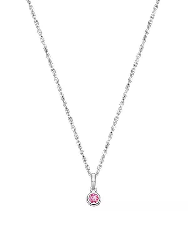 

Детское колье из стерлингового серебра с камнями по знаку зодиака для девочек, 12-14 дюймов Tiny Blessings, october