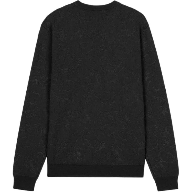 Свитер мужской black crew neck moderate VERSACE — фото 3