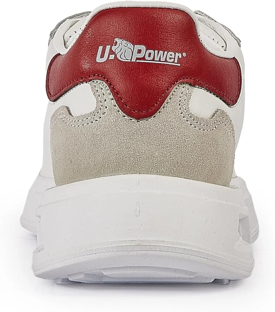 U-Power Urban Lifestyle Lilas White Red Beige Мягкие кожаные спортивные повседневные кроссовки с нескользящей подошвой и вставкой Infinergy, идеально подходят для повседневного использования U Power, белый/красный/бежевый — фото 3