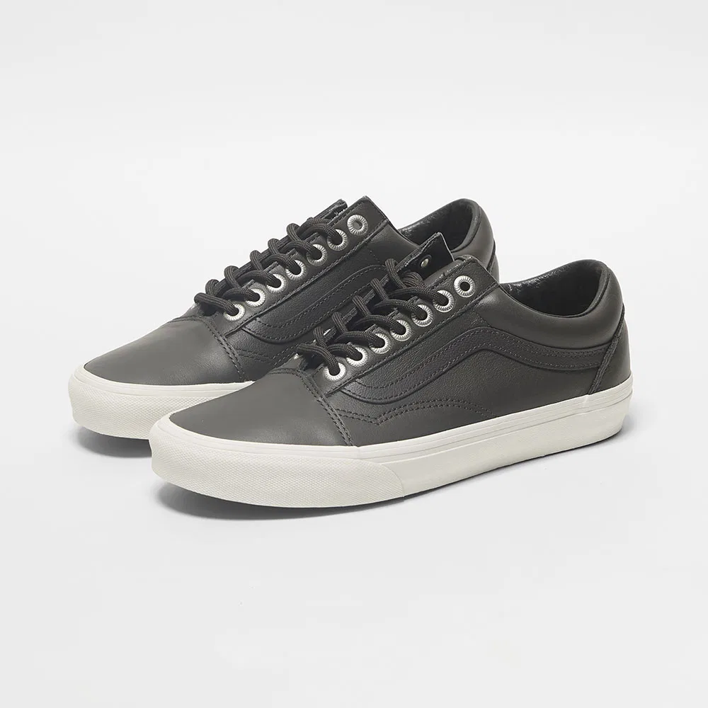 Мужские низкие кожаные кроссовки Old Skool чёрные от Vans