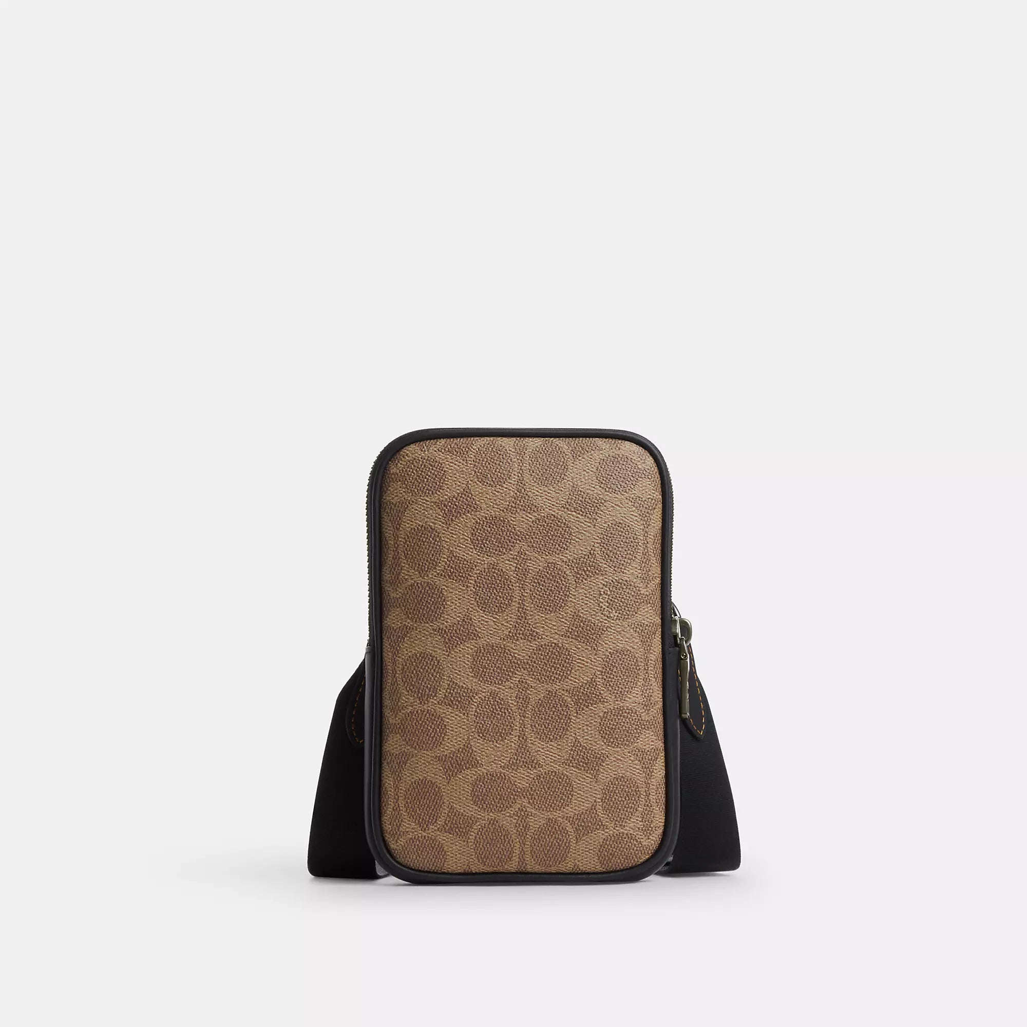 

Сумка через плечо Aden из фирменного холста Coach Outlet, светло-коричневый/черный