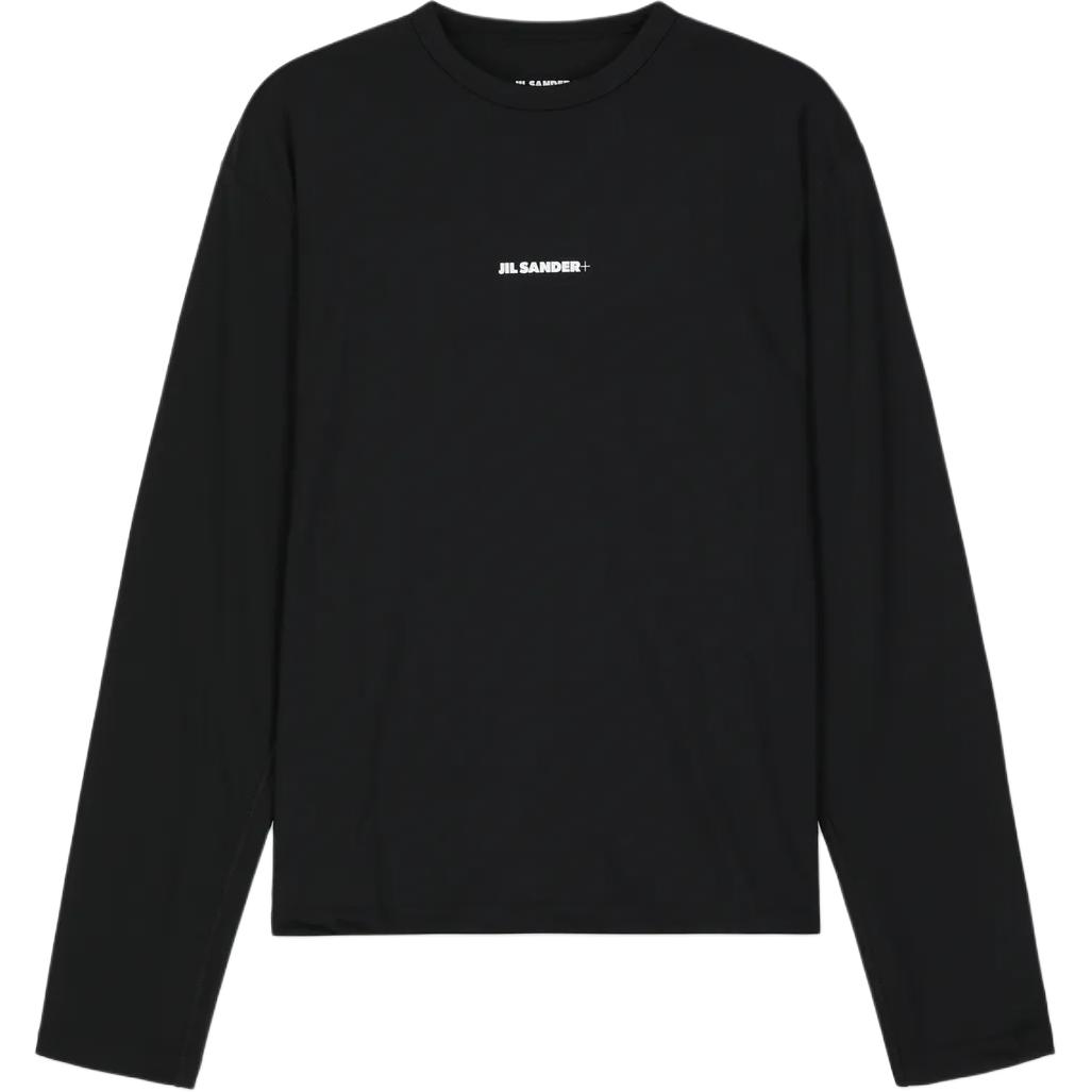 

Футболка с длинным рукавом и логотипом JIL SANDER, черный