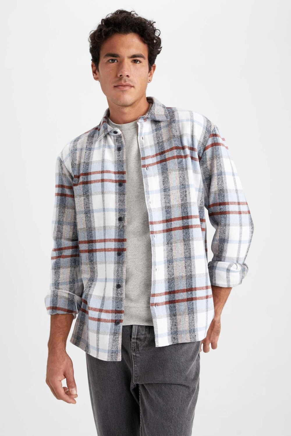 

Рубашка Lumberjack с длинным рукавом в клетку стандартного кроя DeFacto, разноцветный