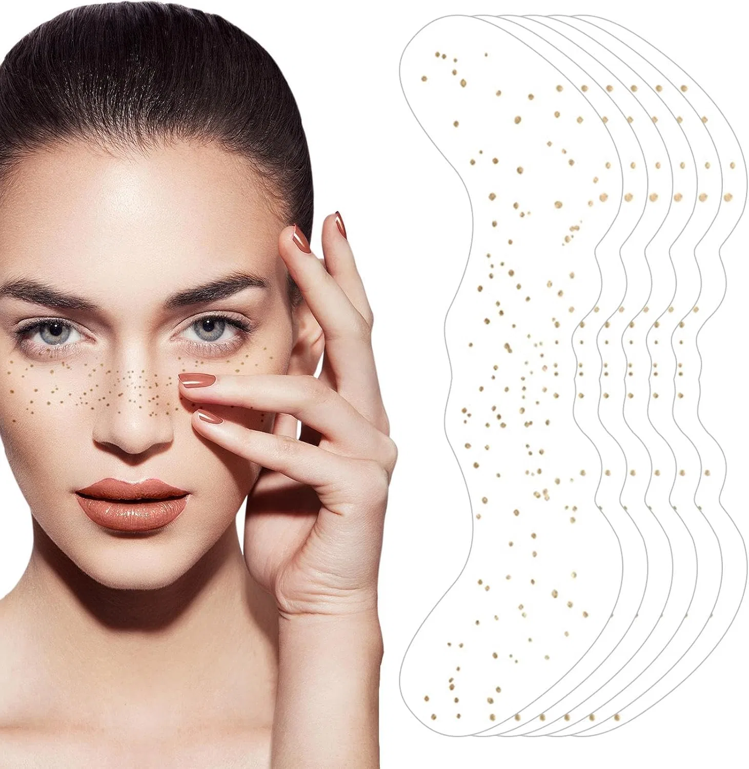 Подводка для глаз с блестками, Glitter Face Patches, 6 шт., универсальный цвет