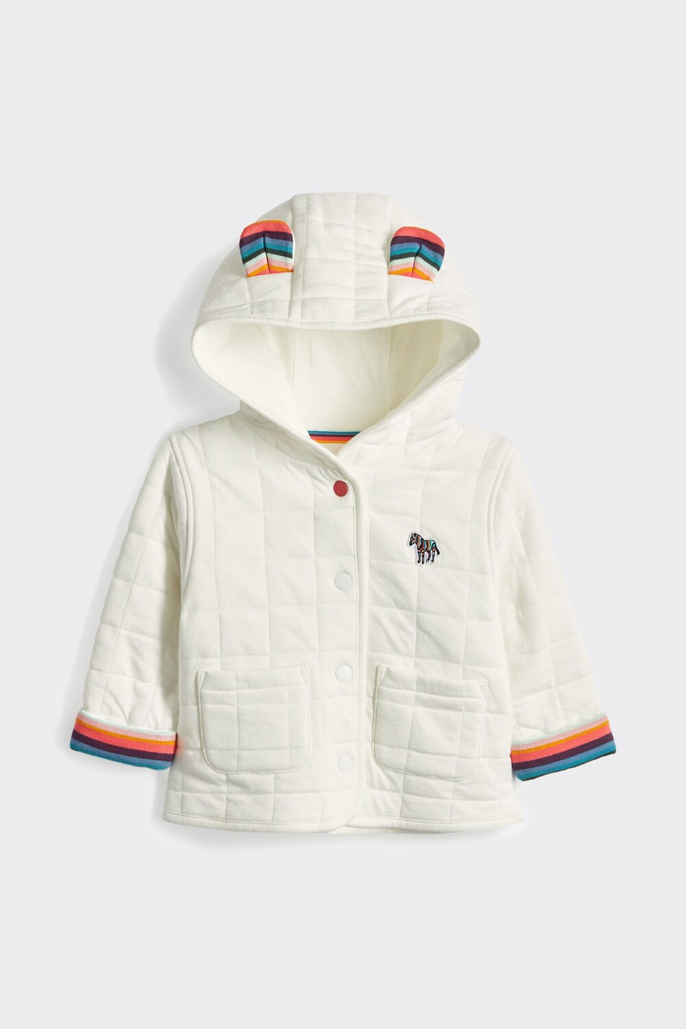 

Стеганая куртка Paul Smith Baby с логотипом Zebra Paul Smith Junior, белый