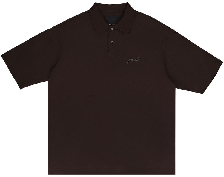 

Поло PURPLE BRAND Logo Patch Polo Shirt 'Brown', коричневый