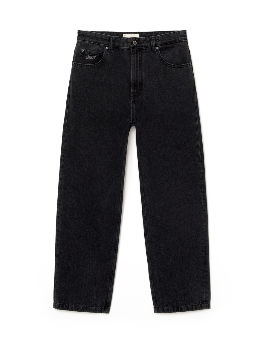 

Джинсы свободного кроя Pull&Bear, черный деним