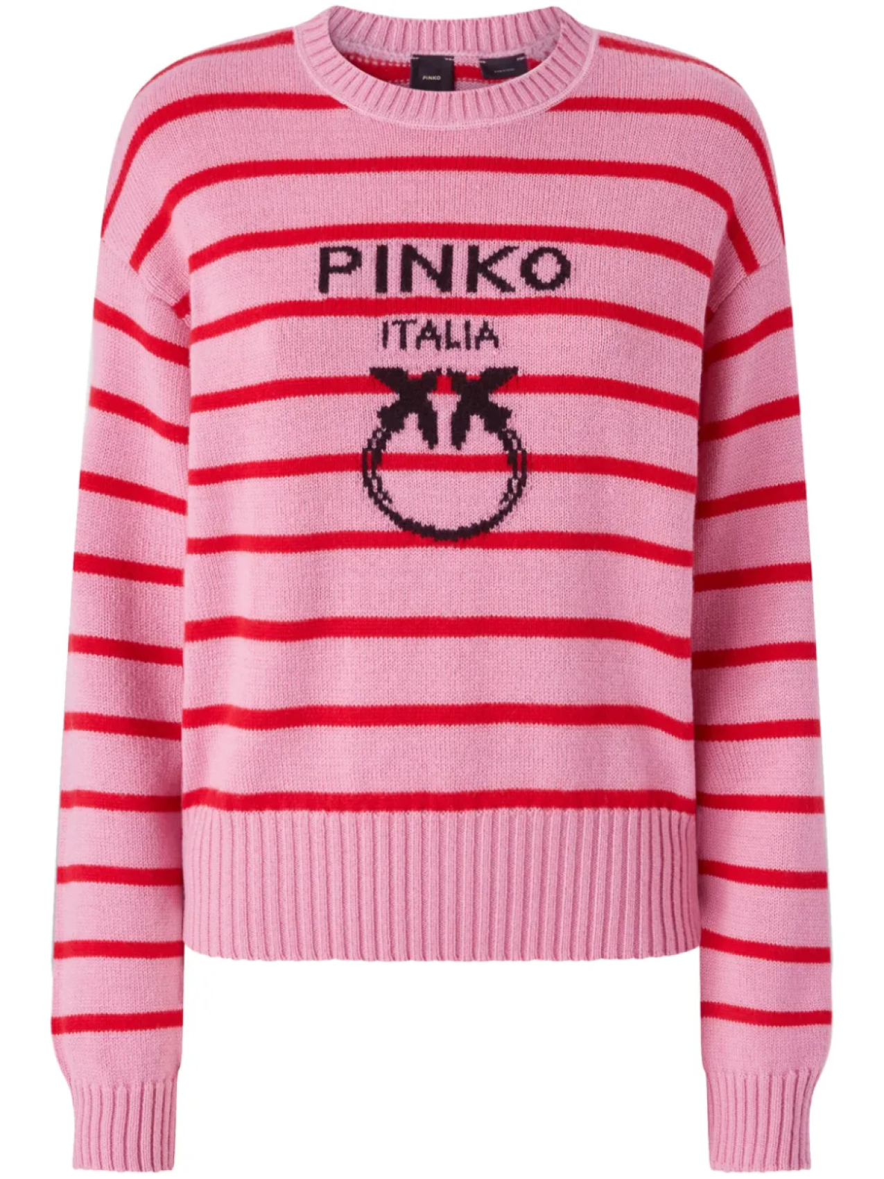 

Свитер Love Birds вязки интарсия PINKO, розовый