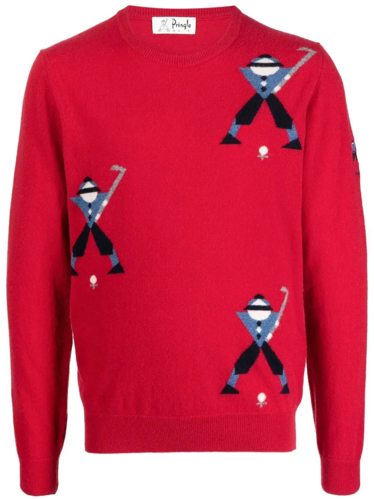 

Джемпер Geometric George Golf тонкой вязки Pringle of Scotland, красный