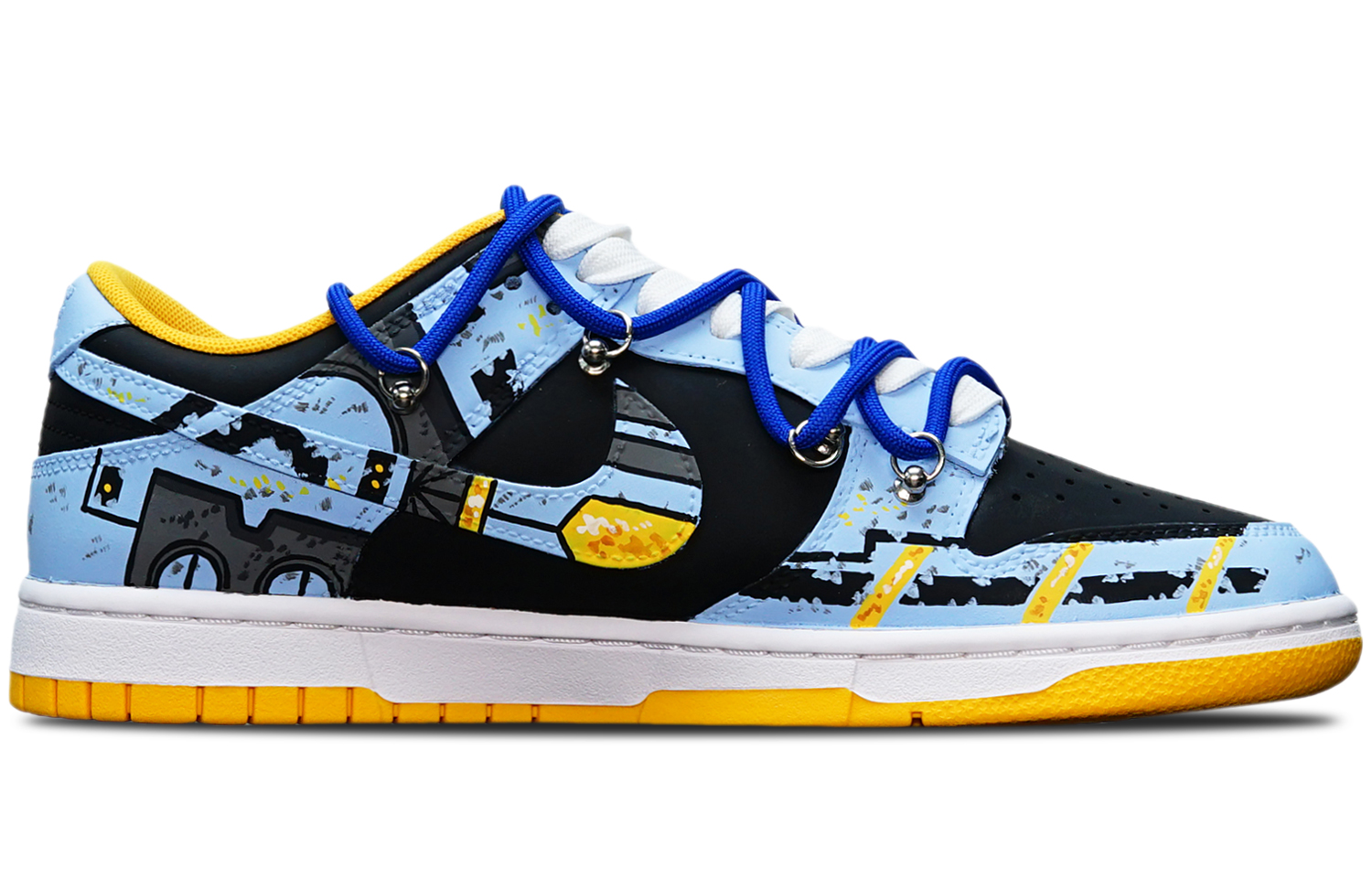 

Кроссовки Nike Dunk Skateboard Shoes Men Low-Top Blue Black/White