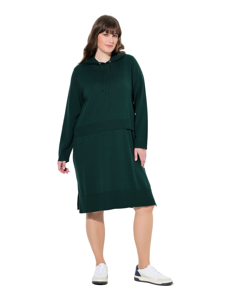 

Ulla Popken Вязаное платье изумрудно-зеленого цвета