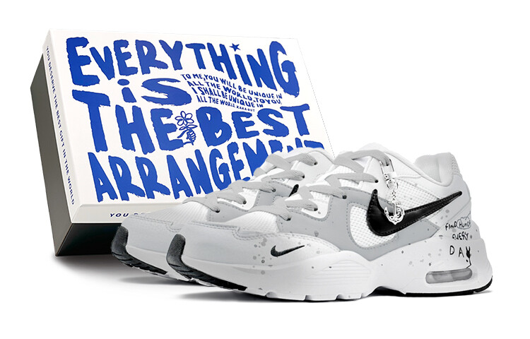 

Кроссовки Air Max Fusion Lifestyle женские с низким верхом, белый/серый Nike