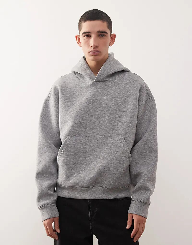 

Худи Weekday Simon из серого меланжа в стиле «дайвинг»