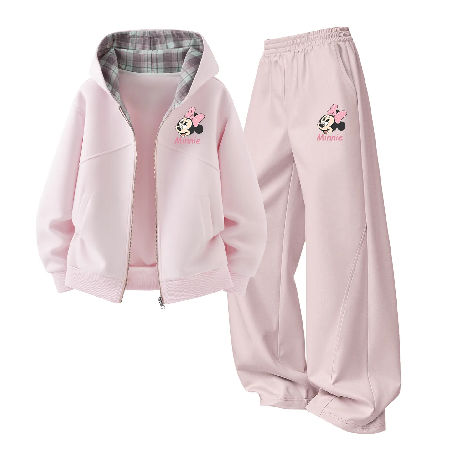 Детская повседневная спортивная толстовка Disney, Di Warm Flower K Cherry Blossom Pink+Di Warm Flower K Light Heather Gray — фото 3