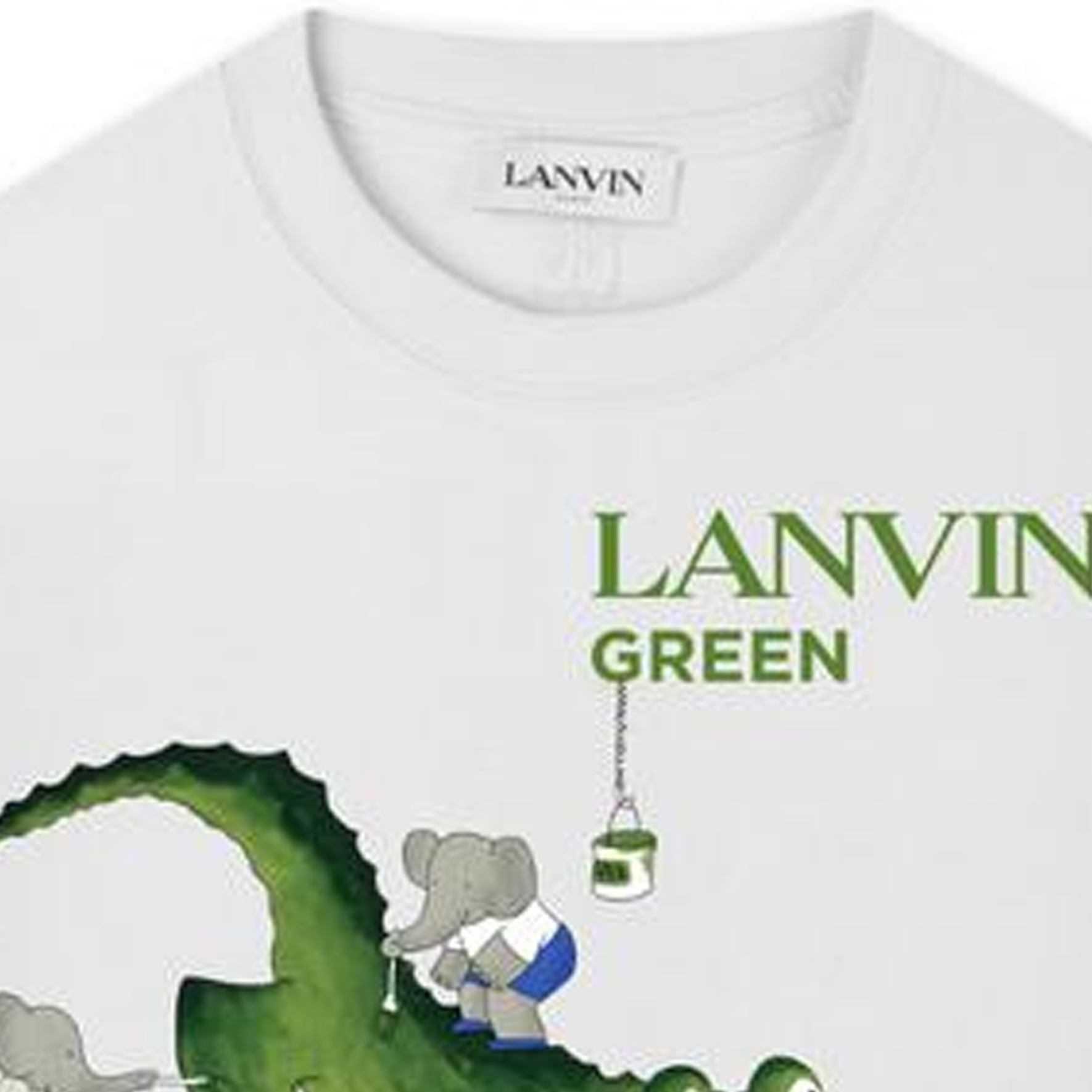 Lanvin Футболка унисекс белая — фото 4
