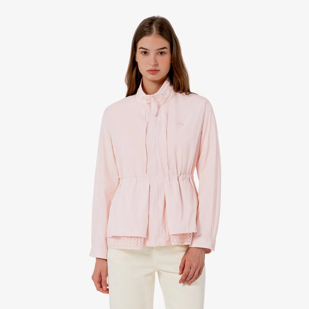 Куртка Lacoste светло-розовая с открытыми деталями